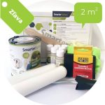 Popisovateľná priehľadná farba na stenu - zvýhodnené balenie 2m²